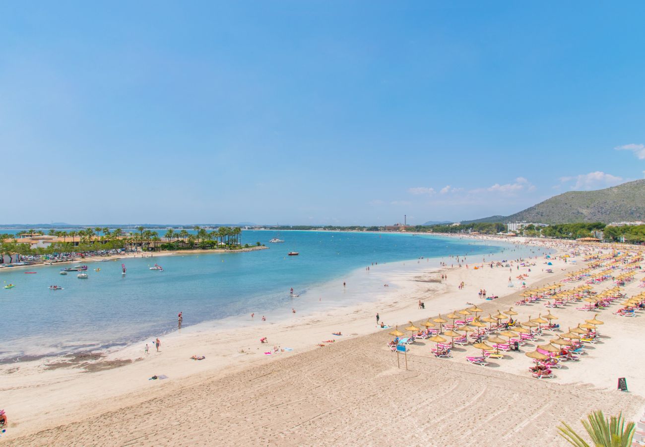 Photos Alcudia beach by drone Photos Alcudia beach by drone